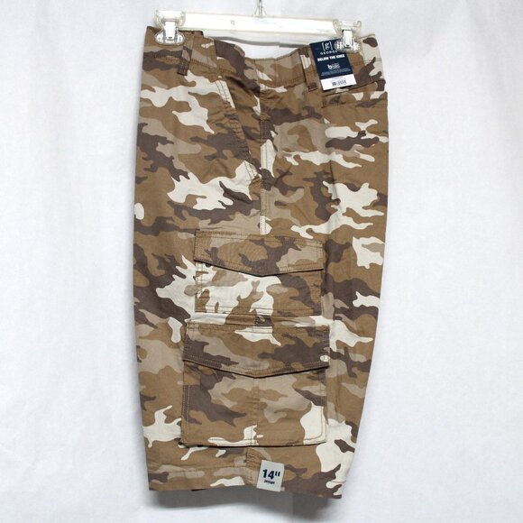 NWT George Men’s Desert Camo Below the Knee Messenger Or Cargo Style Shorts - Picture 2 of 13